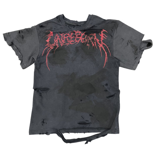Thrashed reversible inside out tee  (super distressed)