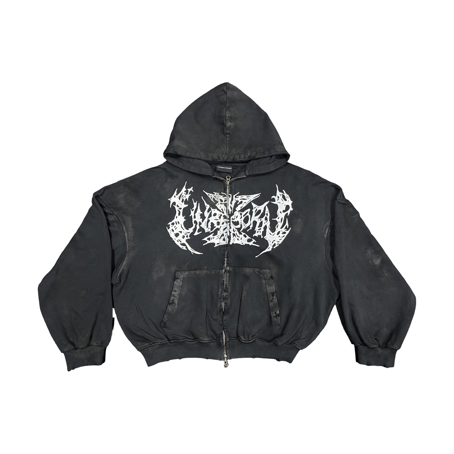 Hardcore Metal Logo - Distressed Hoodie