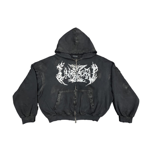 Hardcore Metal Logo - Distressed Hoodie