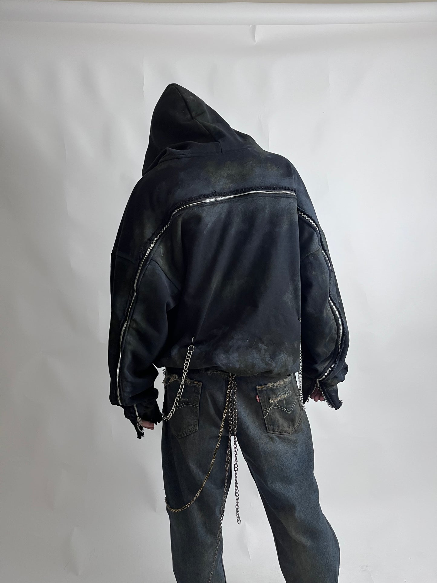 Cross Hoodie - Super Distressed