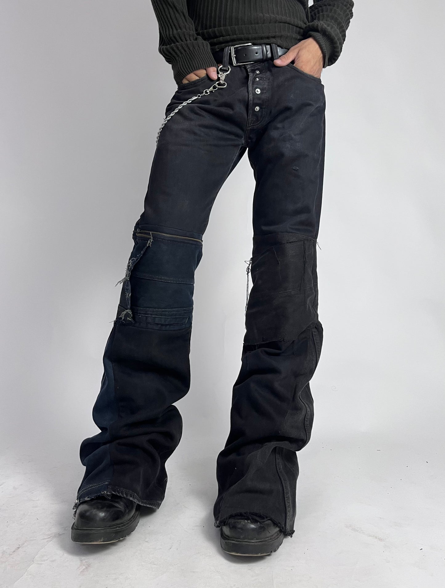 Super flared Reconstructed Jeans