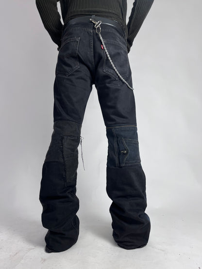 Super flared Reconstructed Jeans