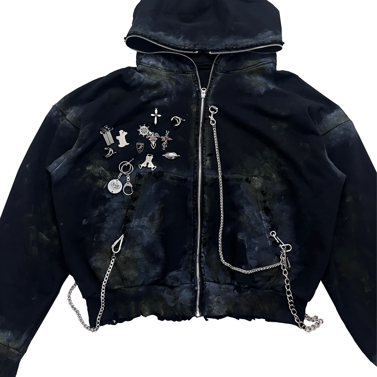 Cross Hoodie - Super Distressed