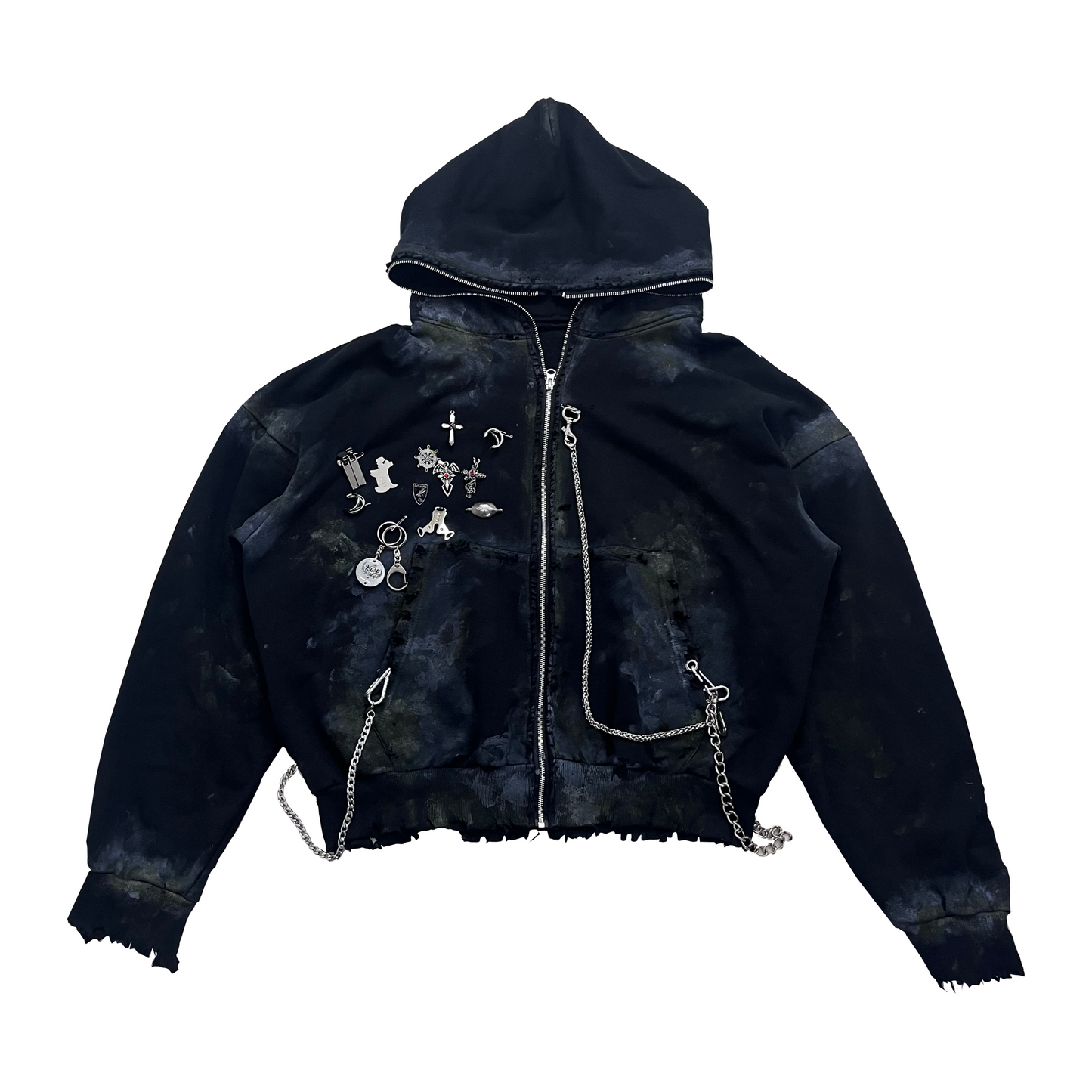Cross Hoodie - Super Distressed