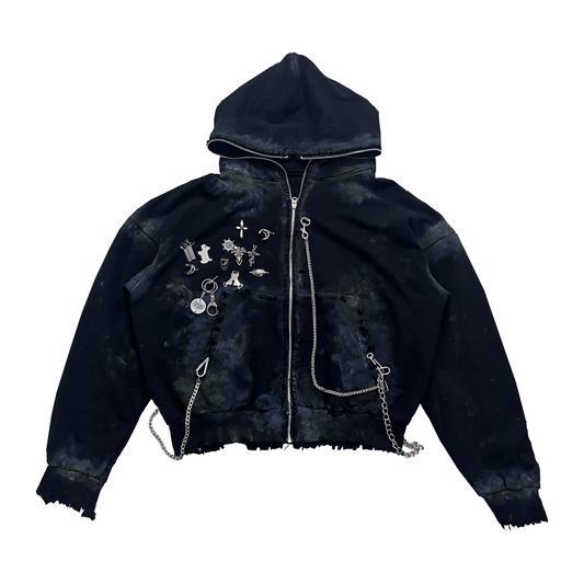 Cross Hoodie - Super Distressed