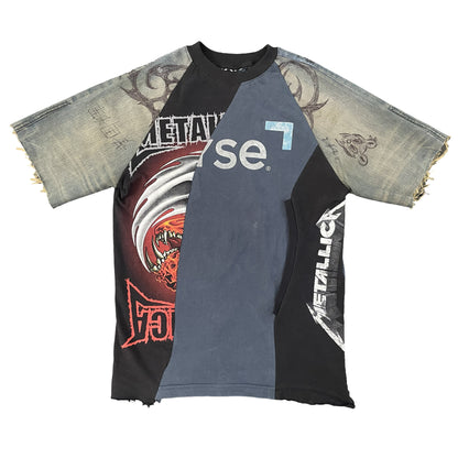 Reconstructed Raglan T Shirt (Denim hybrid)