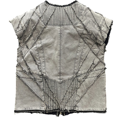 Moto Denim Vest Sample