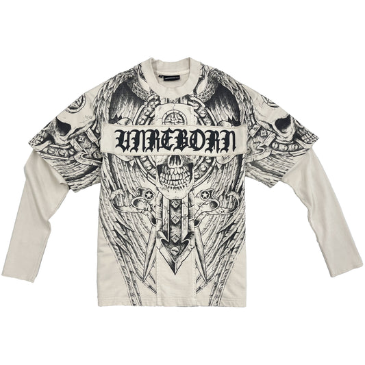 CROSS LOGO PATCHED T-SHIRT - OFF WHITE