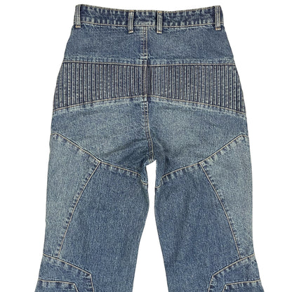 BIKER DENIM PANTS - VINTAGE BLUE
